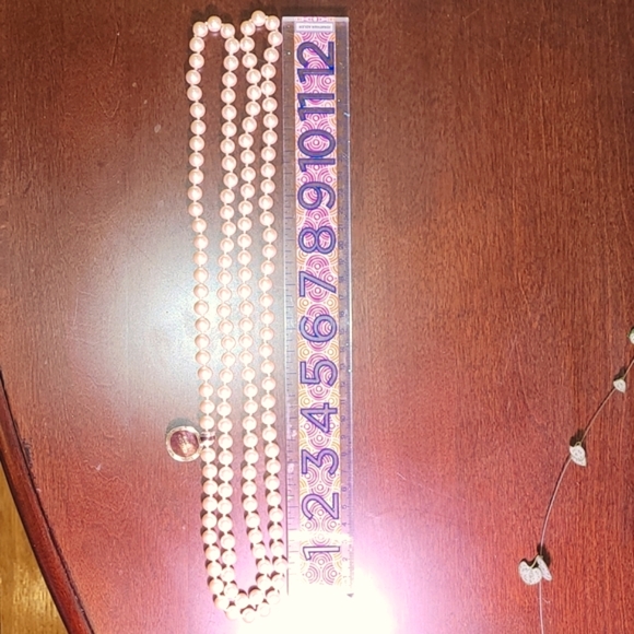 ❤️ VNWT Vintage Majorca Pink Endless Pearl Necklace - Picture 3 of 5